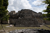 Temple III in Becan's East Plaza - becan mayan ruins,becan mayan temple,mayan temple pictures,mayan ruins photos